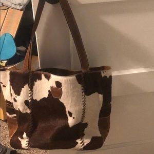Monique’s leather cowhide purse